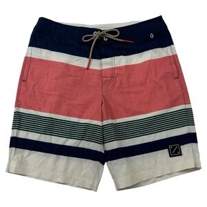 American Eagle Men's Multicolor Striped Board Shorts Sz M (32") Stretch Pockets